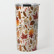 Load image into Gallery viewer, Watercolor Fall Leaves Travel Mug