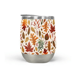 Watercolor Fall Leaves Stemless Wine Tumbler