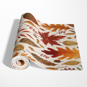 Watercolor Fall Leaves Yoga Mat