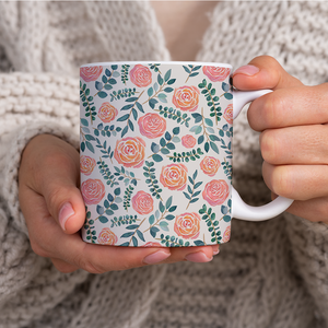 Watercolor Floral Pattern - Mug