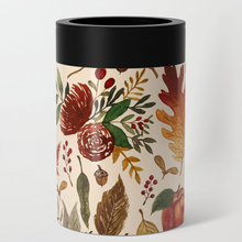 Load image into Gallery viewer, Watercolor Floral Pumpkin, Leaves, &amp; Berries Can Cooler