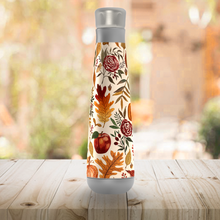 Load image into Gallery viewer, Watercolor Floral Pumpkin, Leaves, &amp; Berries Peristyle Water Bottle