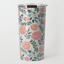 Load image into Gallery viewer, Watercolor Floral Travel Mug