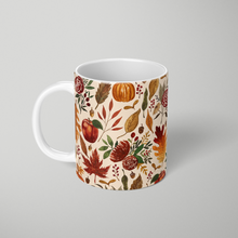Load image into Gallery viewer, Watercolor Floral Pumpkin, Leaves, and Berries - Mug
