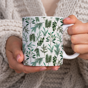 Winter Branch Pattern - Mug
