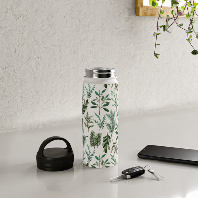 Winter Branch Handle Lid Water Bottle