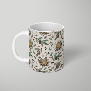 Winter Branches, Berries and Pine Cones - Mug