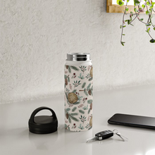 Load image into Gallery viewer, Winter Branches, Berries &amp; Pine Cones Handle Lid Water Bottle