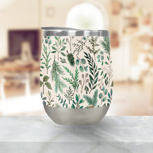 Load image into Gallery viewer, Winter Eucalyptus and Berry Stemless Wine Tumbler [Wholesale]