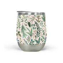 Load image into Gallery viewer, Winter Eucalyptus and Berry Stemless Wine Tumbler