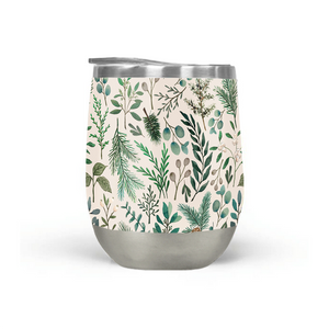 Winter Eucalyptus and Berry Stemless Wine Tumbler [Wholesale]