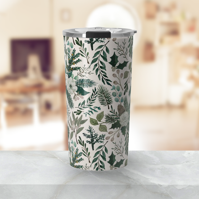 Winter Floral Travel Mug