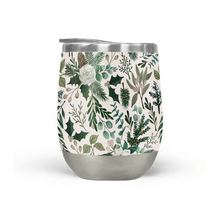 Load image into Gallery viewer, Winter Floral Stemless Wine Tumbler