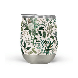 Winter Floral Stemless Wine Tumbler