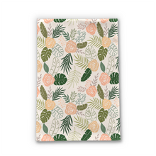 Load image into Gallery viewer, Yellow and Green Tropical Floral Tea Towel