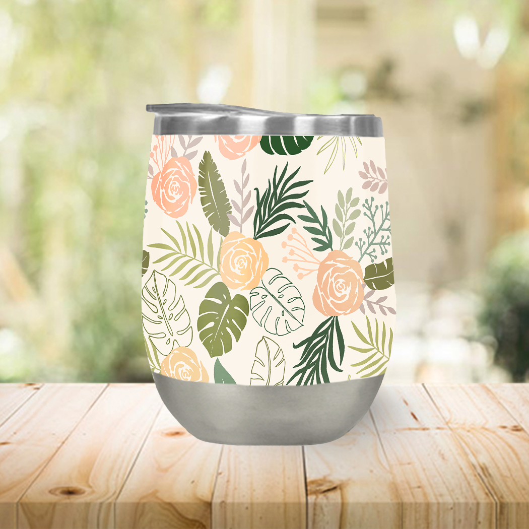 Wine Tumbler - Floral