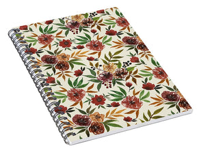 Autumn Flowers - Spiral Notebook