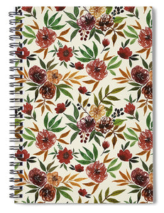 Autumn Flowers - Spiral Notebook