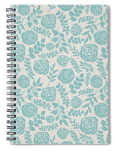 Load image into Gallery viewer, Baby Blue Floral Pattern - Spiral Notebook