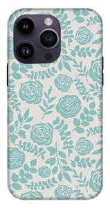Baby Blue Floral Pattern - Phone Case