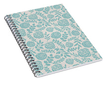 Load image into Gallery viewer, Baby Blue Floral Pattern - Spiral Notebook