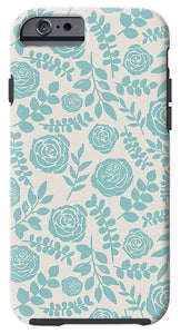 Baby Blue Floral Pattern - Phone Case