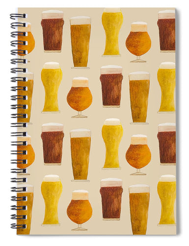 Beer Pattern - Spiral Notebook
