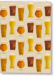 Beer Pattern - Greeting Card