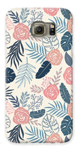 Load image into Gallery viewer, Blue and Blush Tropical Floral Pattern - Phone Case