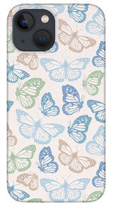 Blue Butterfly Pattern - Phone Case