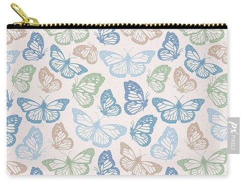 Blue Butterfly Pattern - Carry-All Pouch