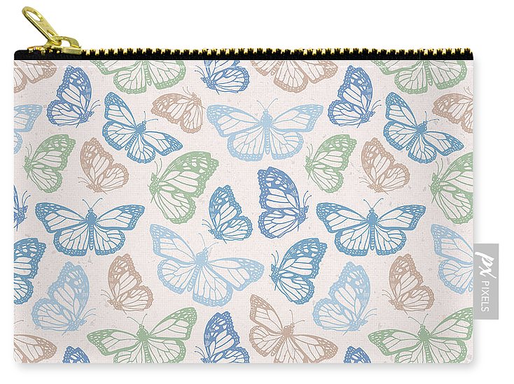 Blue Butterfly Pattern - Carry-All Pouch