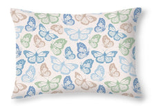 Load image into Gallery viewer, Blue Butterfly Pattern - Throw Pillow