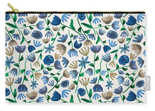Load image into Gallery viewer, Blue Floral Pattern 2 - Carry-All Pouch