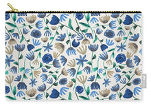 Load image into Gallery viewer, Blue Floral Pattern - Carry-All Pouch