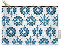Load image into Gallery viewer, Blue Watercolor Tile Pattern - Carry-All Pouch