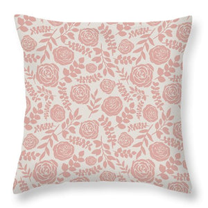 Blush Floral Pattern - Throw Pillow