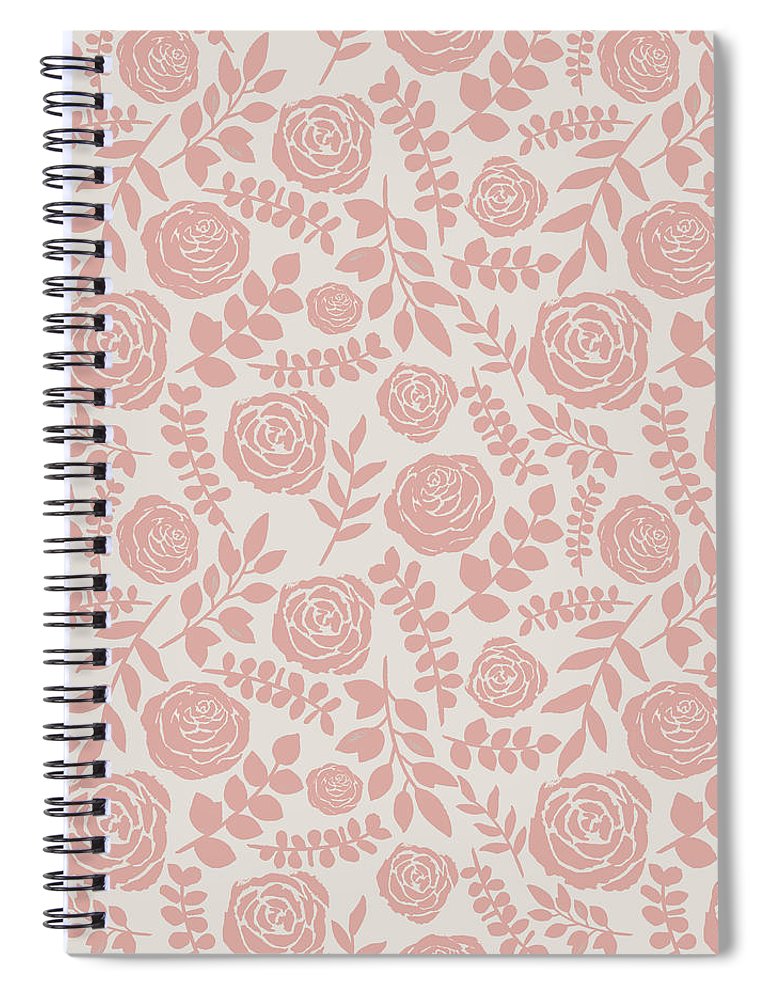 Blush Floral Pattern - Spiral Notebook