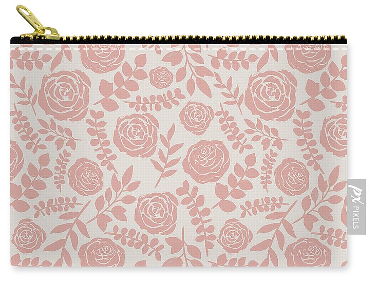 Blush Floral Pattern - Carry-All Pouch