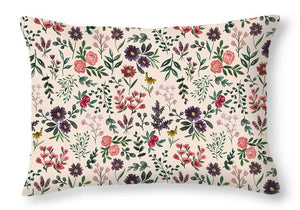 Bright Watercolor Flower - Throw Pillow