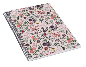 Bright Watercolor Flower - Pink - Spiral Notebook