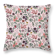 Load image into Gallery viewer, Bright Watercolor Flower - Pink - Throw Pillow