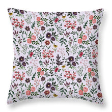 Load image into Gallery viewer, Bright Watercolor Flower - Purple - Throw Pillow