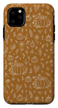 Load image into Gallery viewer, Bronze Floral Ink Pumpkin Pattern - Phone Case