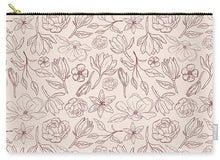 Load image into Gallery viewer, Burgundy Magnolia Pattern - Carry-All Pouch