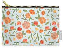 Load image into Gallery viewer, Burnt Orange Floral Pattern - Carry-All Pouch