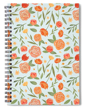 Load image into Gallery viewer, Burnt Orange Floral Pattern - Spiral Notebook