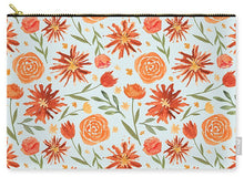 Load image into Gallery viewer, Burnt Orange Flower Burst Pattern - Carry-All Pouch