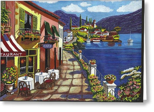 Cafe By The Sea - Greeting Card