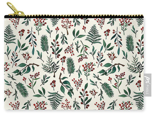 Christmas Berries Pattern - Carry-All Pouch